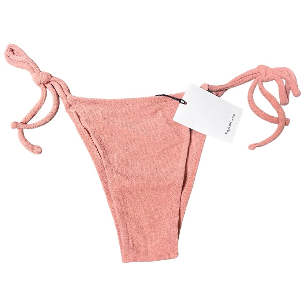 New Tropic Of C Praia Swim Bottoms In Blush Eco Terry Bikini Bathing Suit